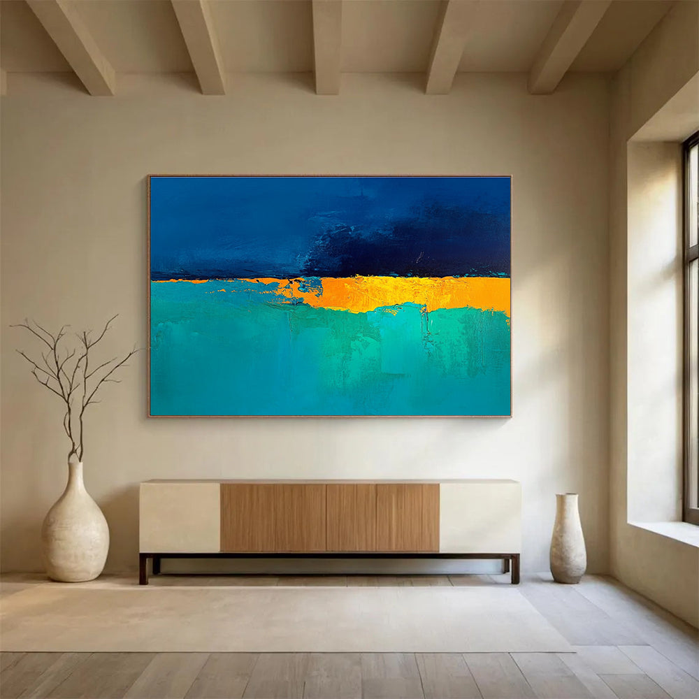 Bold Color Blocks Art for Creative Studio & Modern Office Reception SC524