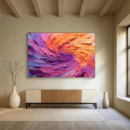 Pink - Purple - Orange Swirl Art for Modern Art Gallery Interactive Spaces DLZ3204