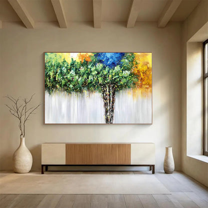 Colorful Tree Painting for Bohemian - Style Living Rooms DLZ2560