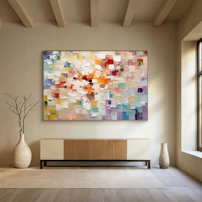 Colorful Block Abstract Art for Contemporary Art Gallery Feature Walls DLZ3246
