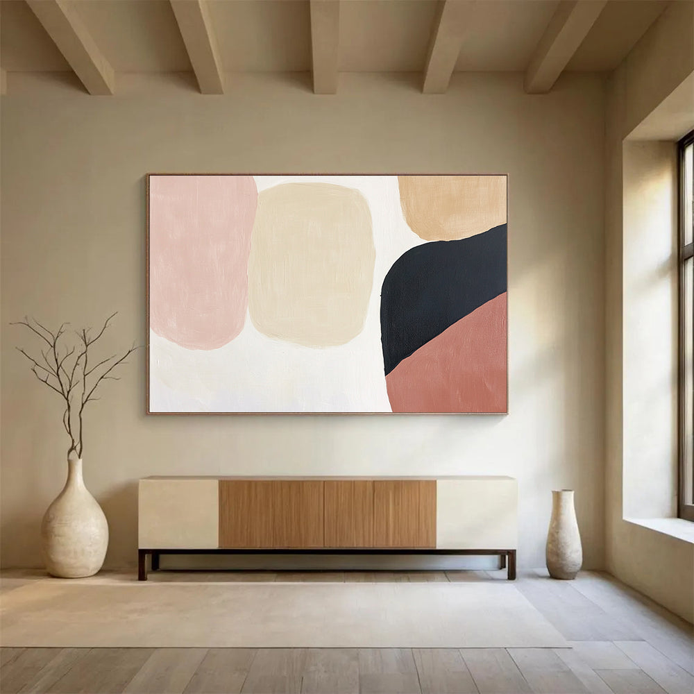 Pastel Shapes Abstract Art for Modern Nursery & Chic Home Office SC279