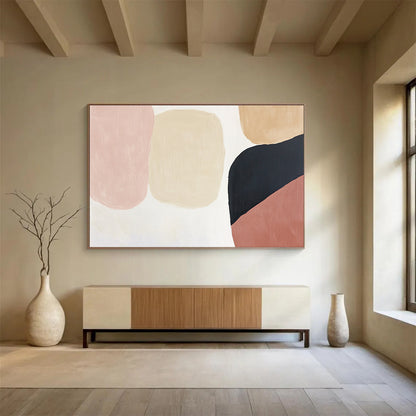 Pastel Shapes Abstract Art for Modern Nursery & Chic Home Office SC279