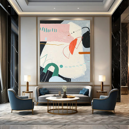 Pastel Geometric Abstract Art for Boho - Chic Home & Creative Studio DLZ1109
