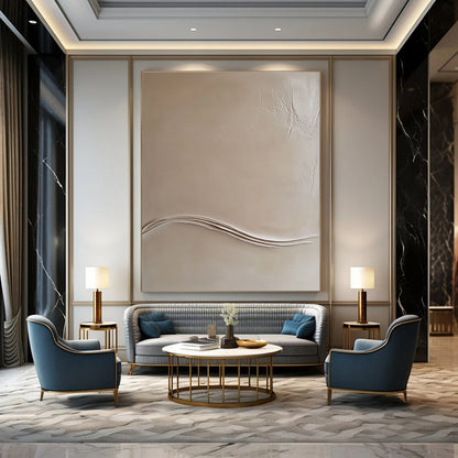 Textured Neutral Abstract for Minimalist Bedroom & Sophisticated Office STSC548