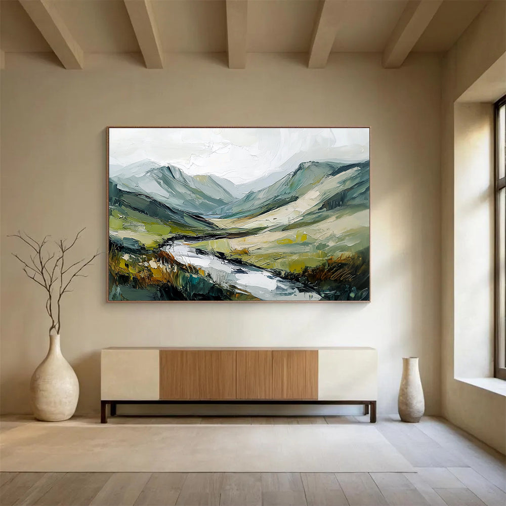 Serene Landscape Art for Mountain Lodge & Wellness Retreat SC596
