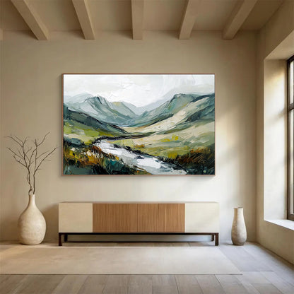 Serene Landscape Art for Mountain Lodge & Wellness Retreat SC596