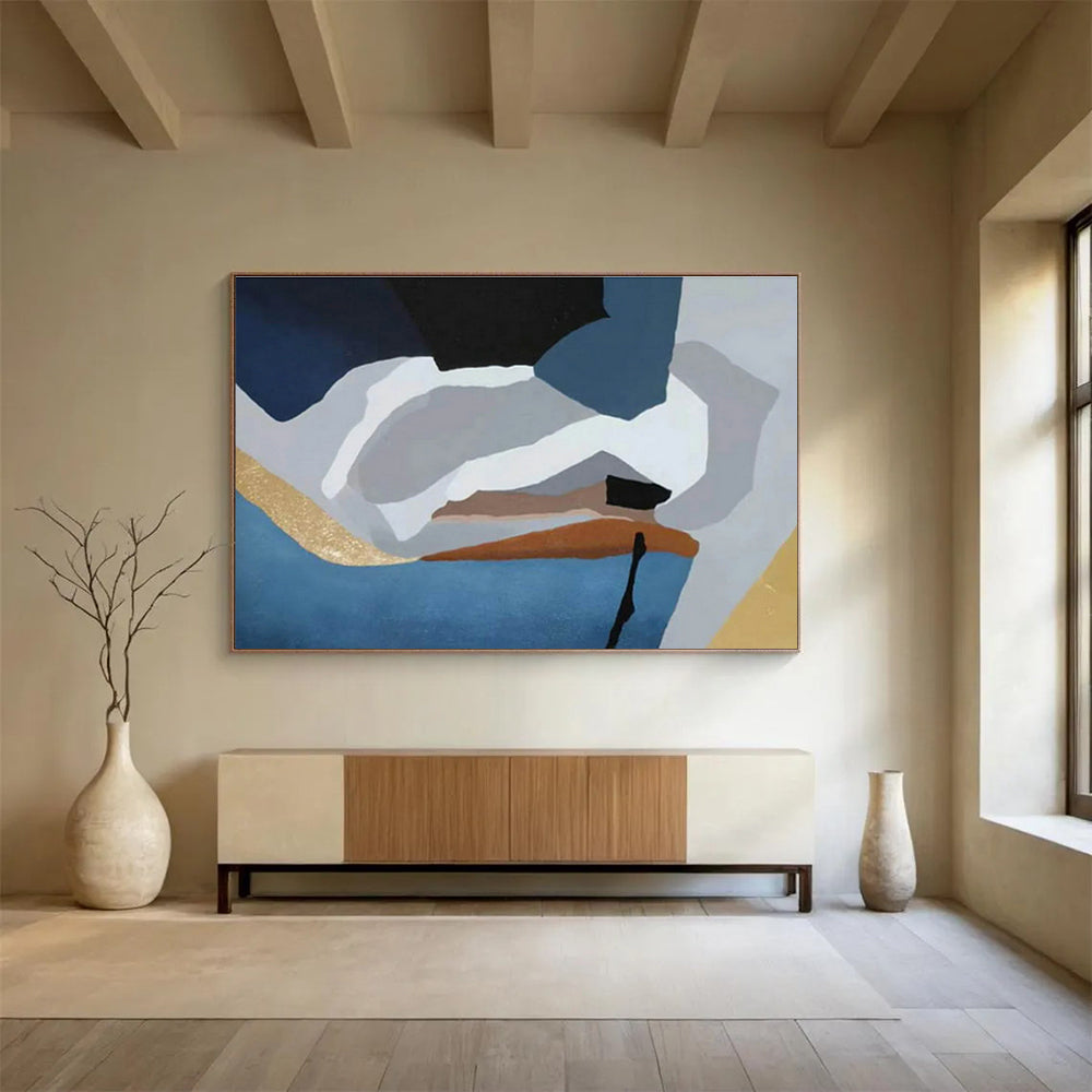 Geometric Abstract Art for Modern Apartment Hallways DLZ2557
