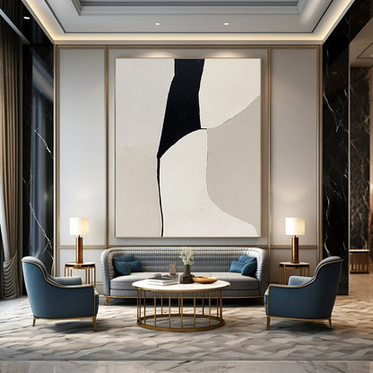 Monochrome Geometric Abstract for Industrial - Chic Loft & Architectural Studio STSC792