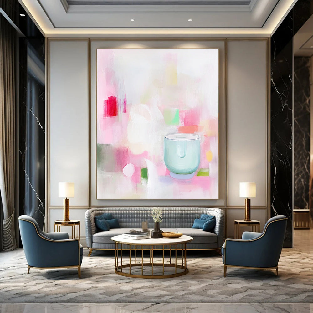 Pastel Abstract with Cup for Cozy Coffee Shop & Light - Filled Bedroom STSC1200