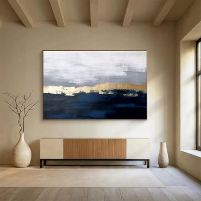 Gold - Gray Abstract Art for Modern Corporate Office Reception Areas DLZ3168