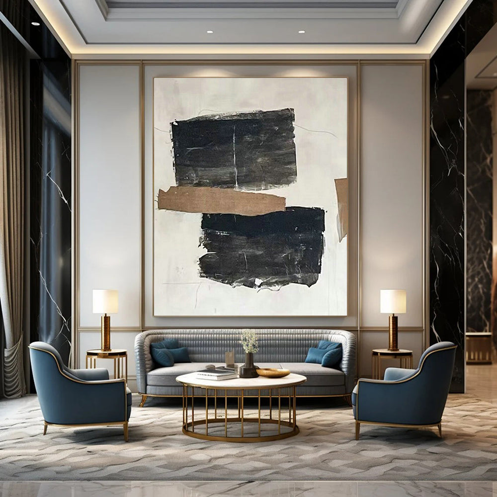 Collage - Style Abstract Art for Industrial Loft & Creative Studio DLZ2052