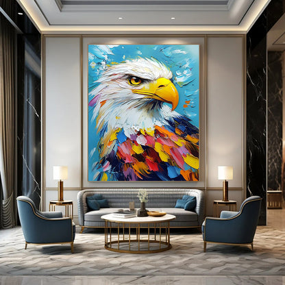 Colorful Eagle Portrait for Patriotic Office & Wildlife - Themed Bar STSC1285