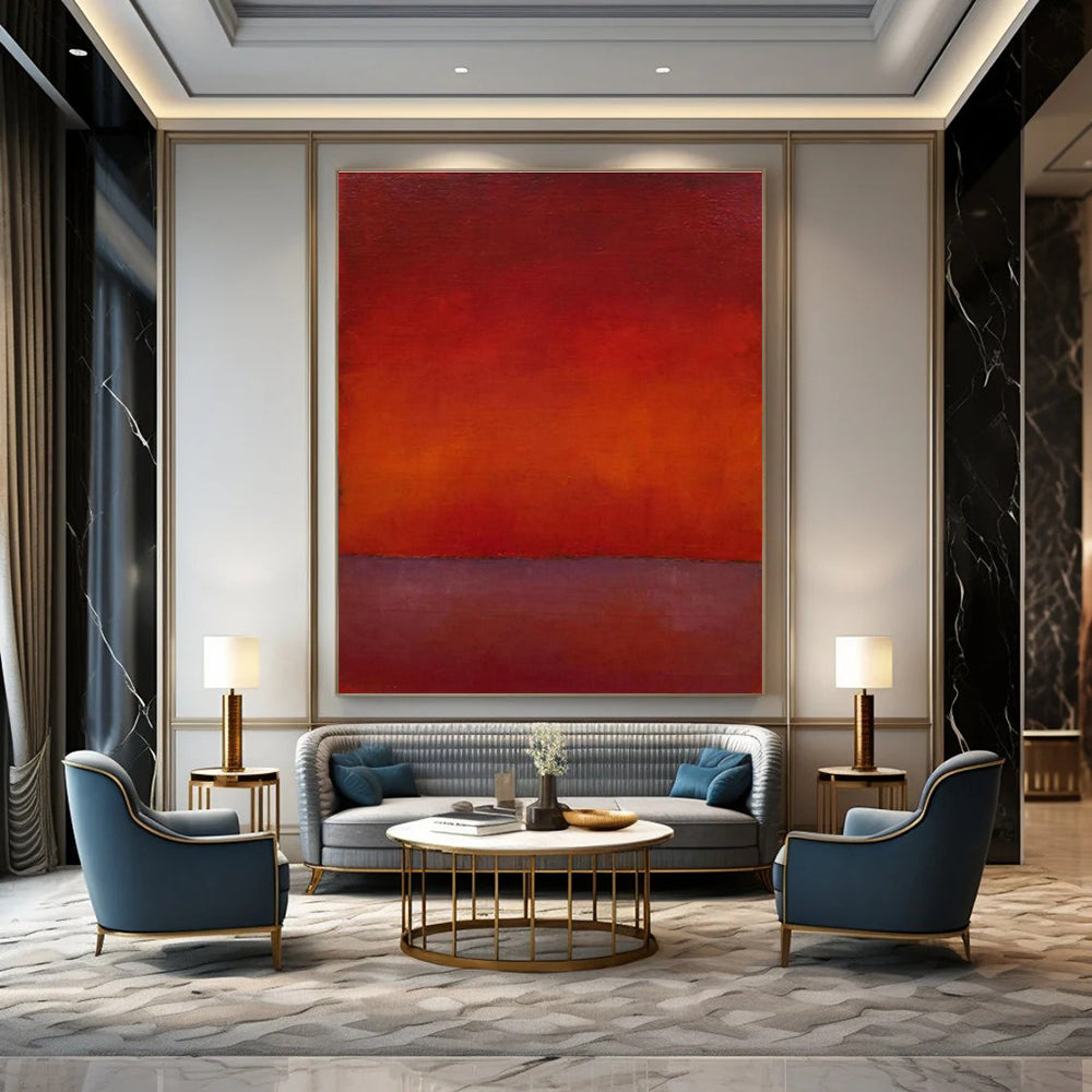 Red - Toned Gradient Art for Wine Bar & Luxury Living Room DLZ2315