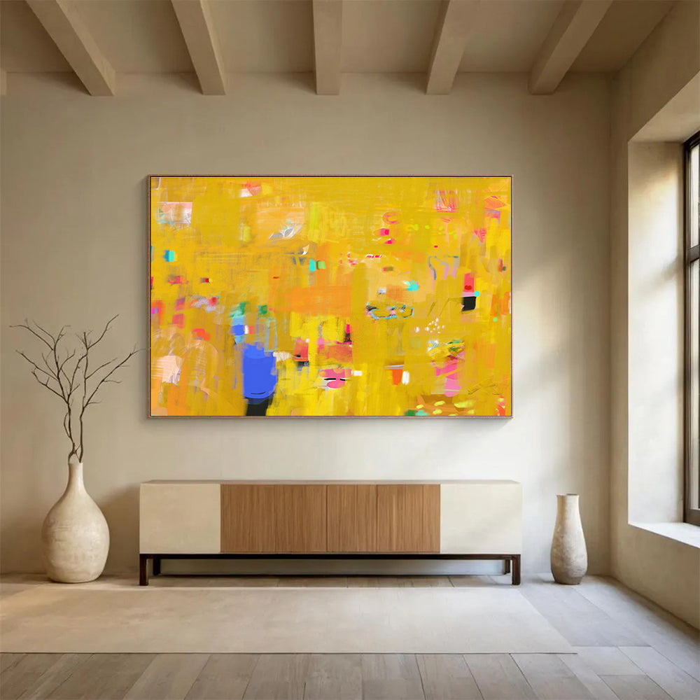Yellow - Tone Vibrant Abstract Art for Lively Playrooms DLZ2422