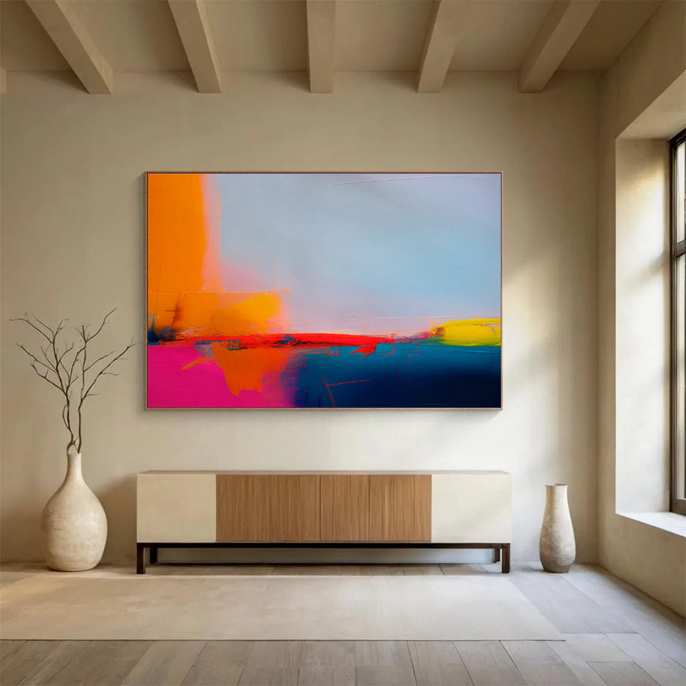 Color - Clash Abstract Landscape Art for Bold Home Office DLZ2867