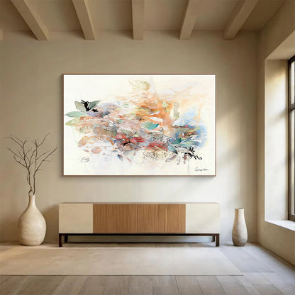 Collage - Style Floral Art for Eclectic Café Wall DLZ2916