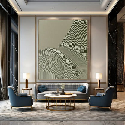 Textured Wave Patterns for Modern Minimalist Living Room & Architectural Design Studio STSC998