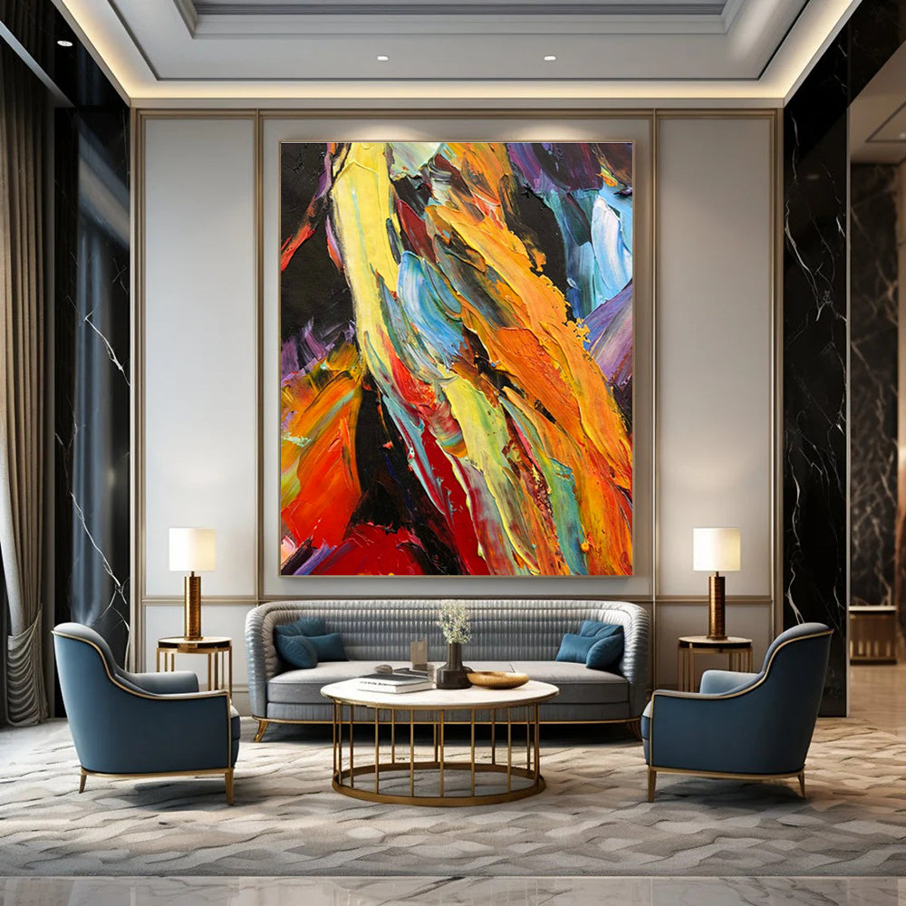 Colorful Abstract Painting for Art Studio & Creative Café DLZ1288