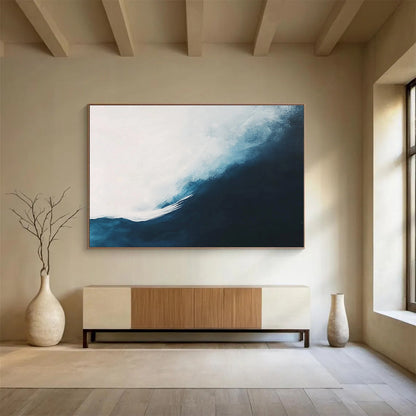 Dynamic Sea Wave Art for Nautical - Themed Bar & Surfer’s Loft SC162