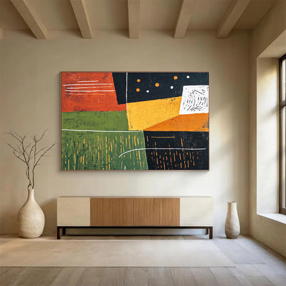 Geometric Landscape Art for Modern Farmhouse & Art - Themed Café SC520