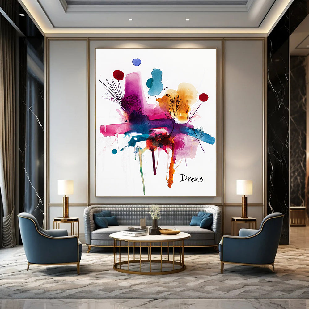 Color - Splash Abstract for Vibrant Art Studio & Lively Caf茅 STSC500