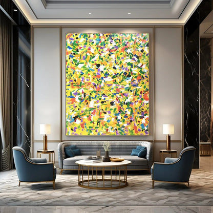 Large - Scale Abstract Colorful Splash Art for Living Room & Gallery DLZ2271