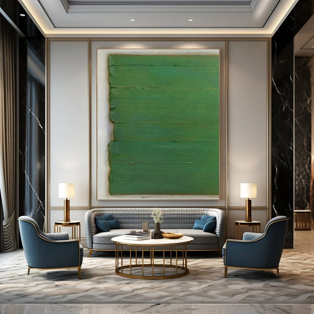 Green Vertical Lines Art for Bedroom & Office DLZ0322