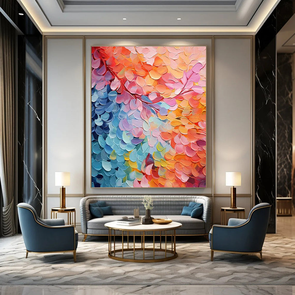 Colorful Leaf Canopy Art for Botanical Garden Café & Eco - Friendly Home DLZ2355