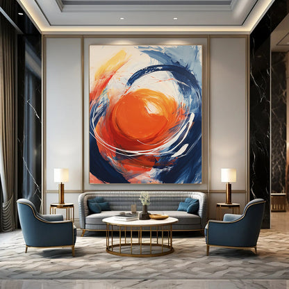 Dynamic Circular Abstract for Modern Living Room & Art - Centric Café STSC744