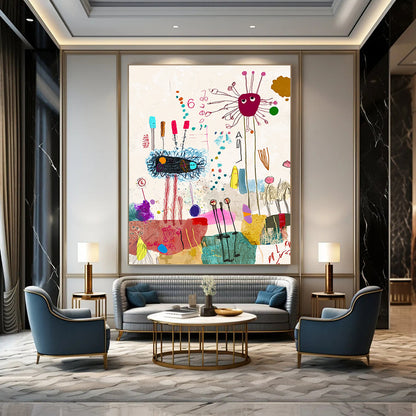 Whimsical Doodle - Like Art for Children’s Playroom & Quirky Café STSC971