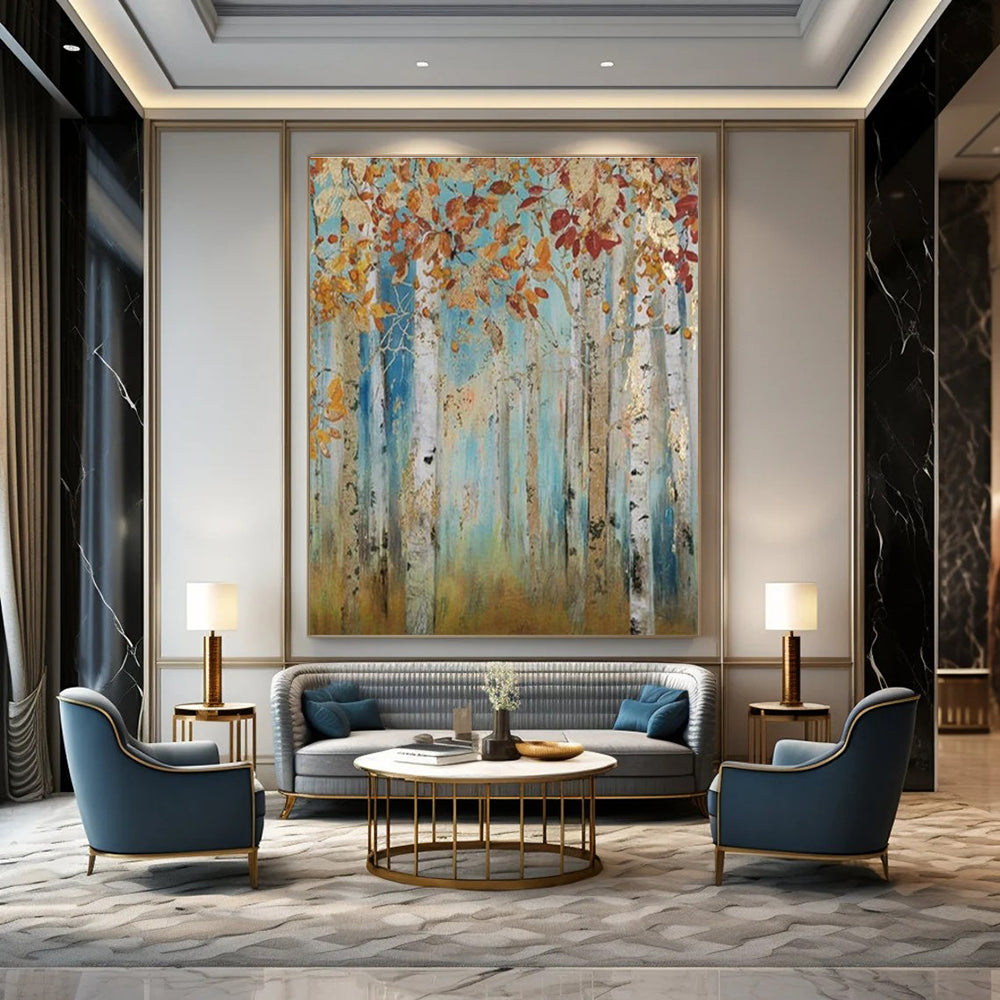 Autumn Birch Forest Art for Fall - Themed Home & Nature - Loving Studio DLZ2137