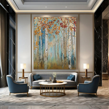 Autumn Birch Forest Art for Fall - Themed Home & Nature - Loving Studio DLZ2137