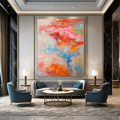Colorful Abstract Art for Bohemian - Style Café Dining Walls DLZ0030