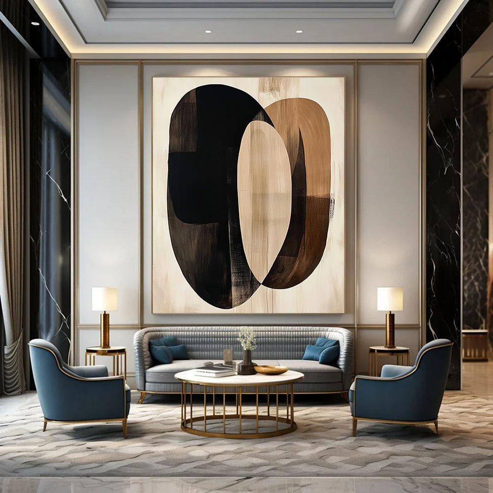 Overlapping Oval Abstract for Modern Living Room & Contemporary Office STSC470