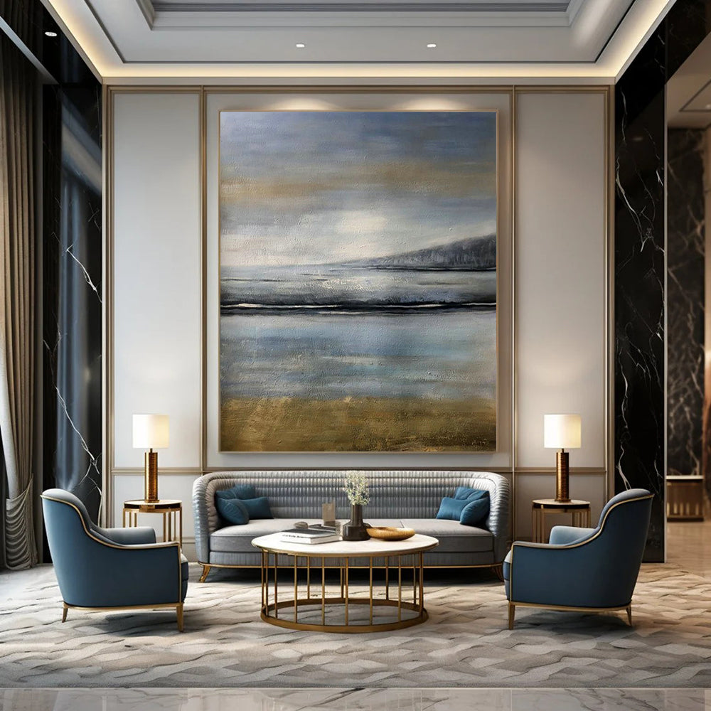 Sea and Sky Abstract Art for Beach House & Balcony DLZ2276