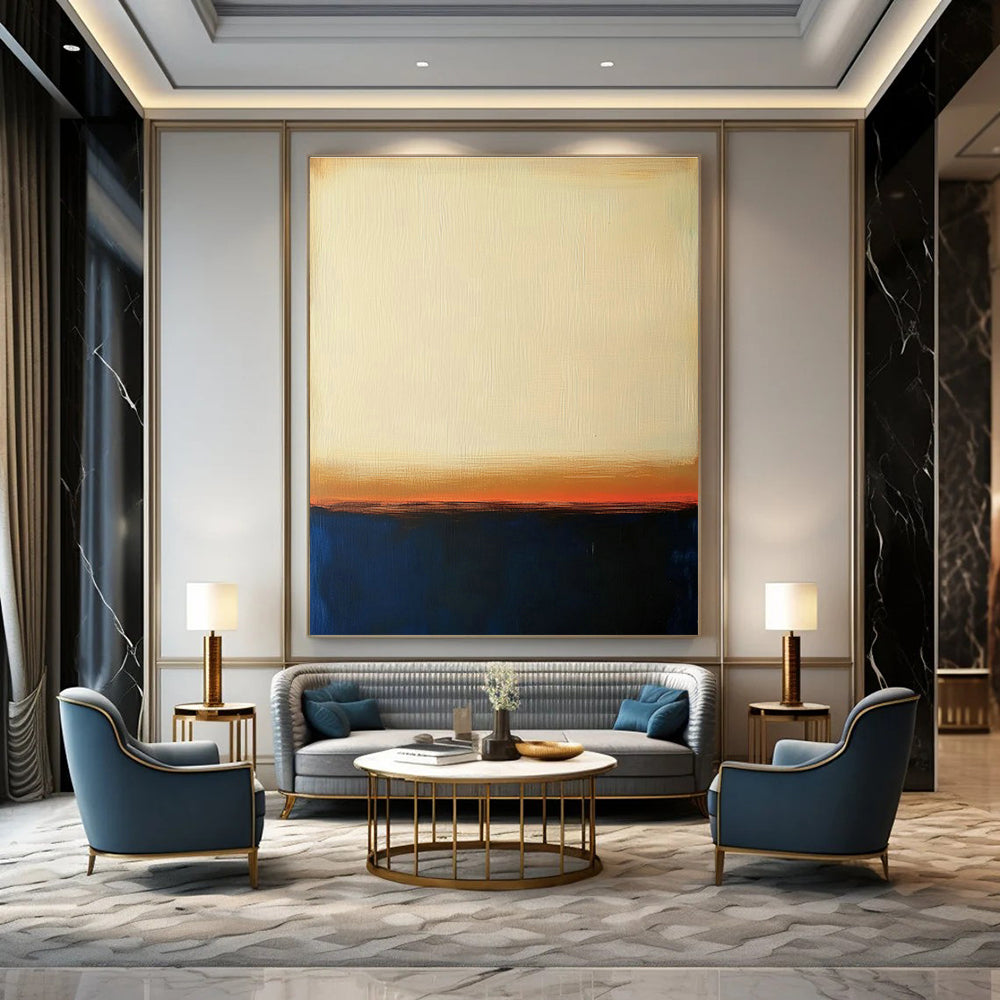 Yellow - Orange - Red Abstract Art for Living Room & Sunroom DLZ0457