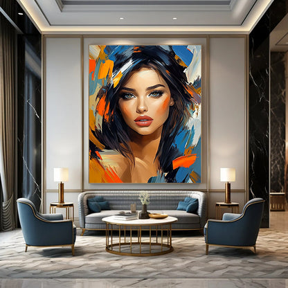 Colorful Abstract Portrait for Modern Living Room & Art Gallery STSC1270