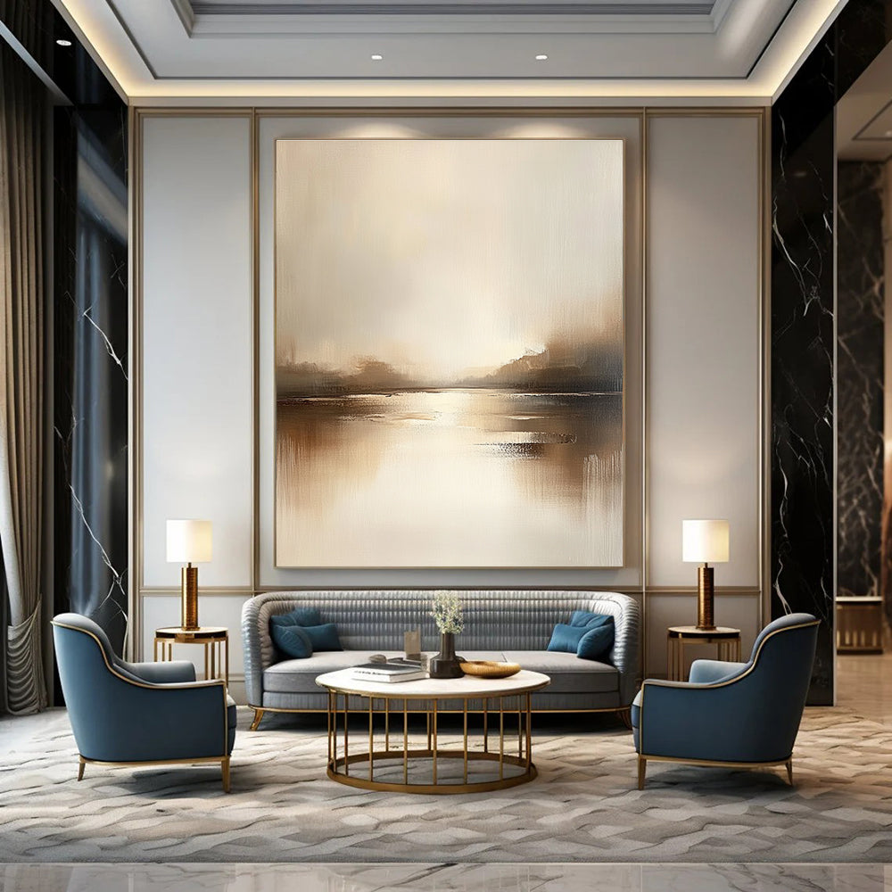Soft - Toned Lake Serenity Art for Bedroom Retreat & Spa Lounge STSC091