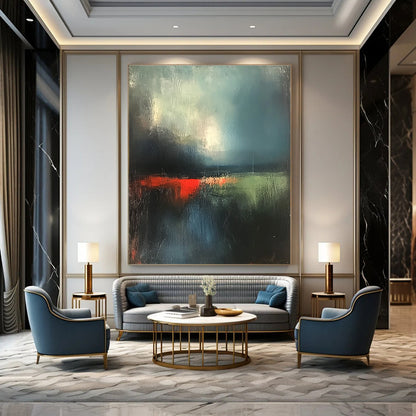 Dark Landscape Abstract Art for Study & Bedroom STSC702