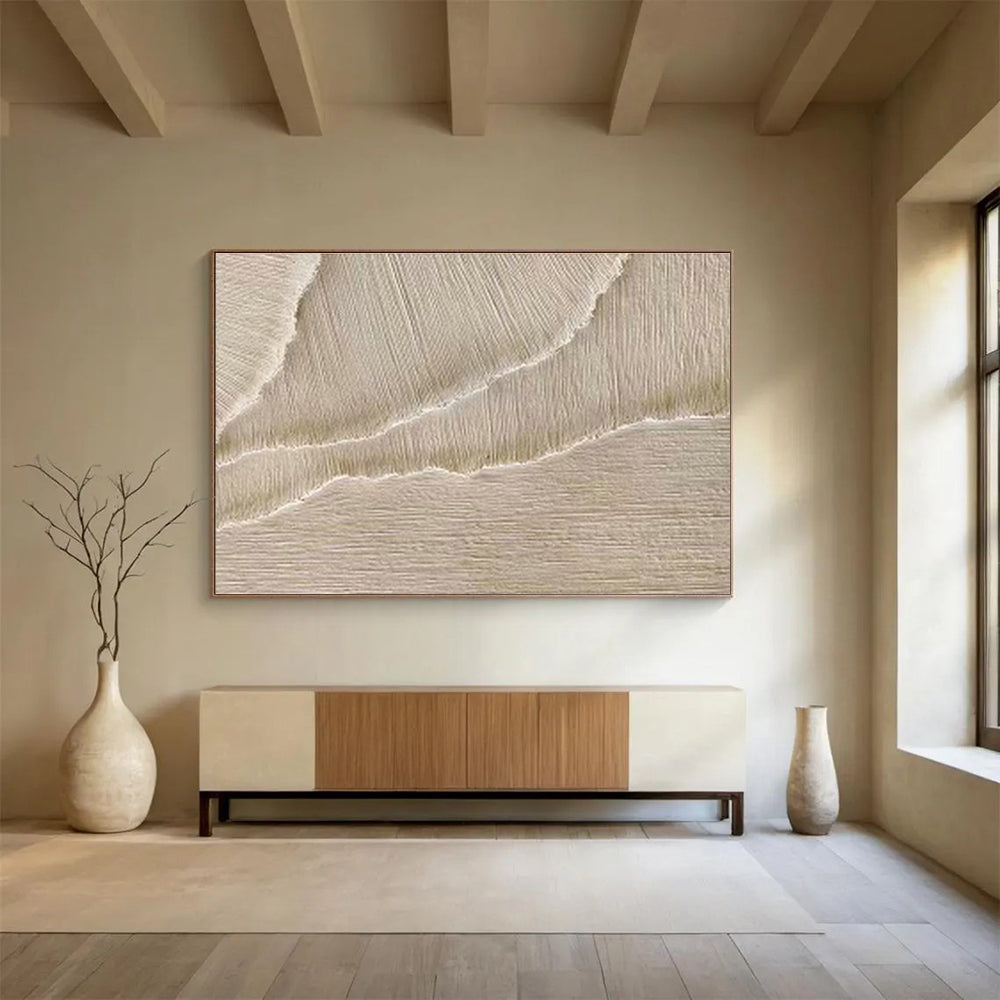 Beige Fabric - Texture Art for Cozy Reading Nooks DLZ2479