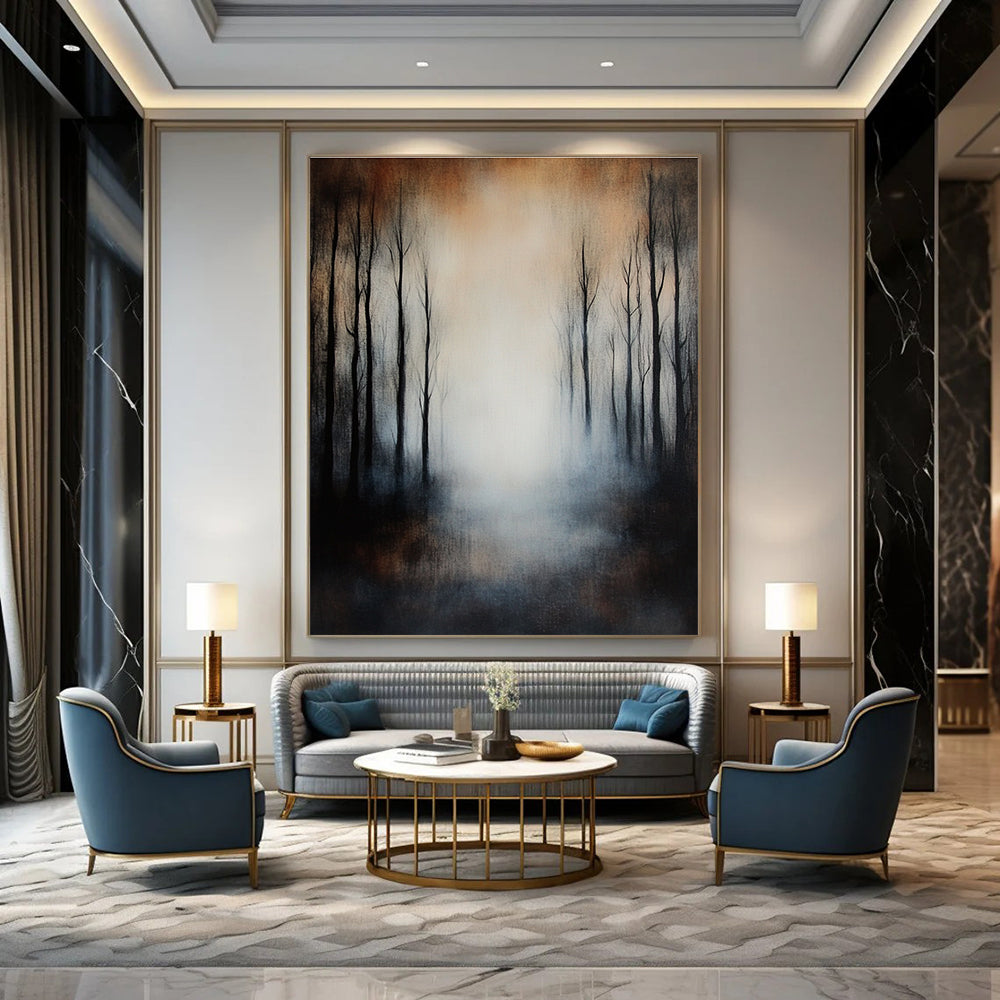 Misty Forest Landscape for Thoughtful Reading Nook & Nature - Inspired Home STSC259