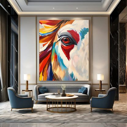Colorful Horse Eye Portrait for Equestrian - Themed Bar & Art - Centric Home STSC846