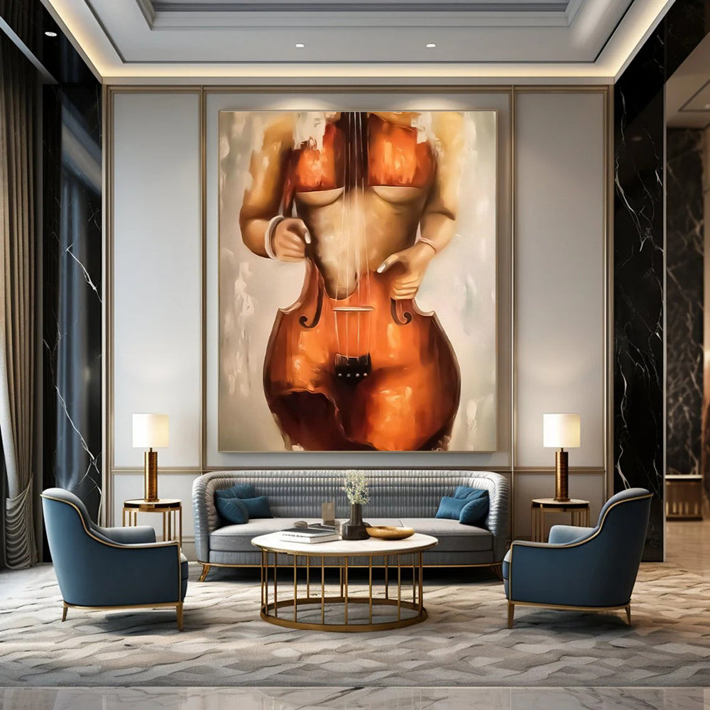 Cello Figure Art for Concert Hall & Music Lover’s Bedroom DLZ2348