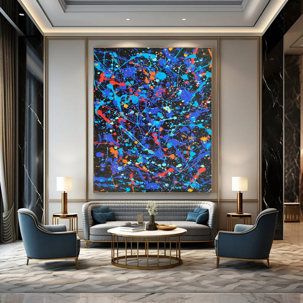 Colorful Splatter Abstract Art for Artistic Studio & Trendy Bar DLZ0763