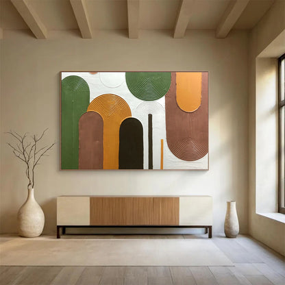 Textured Geometric Abstract Art for Contemporary Entryway DLZ2977