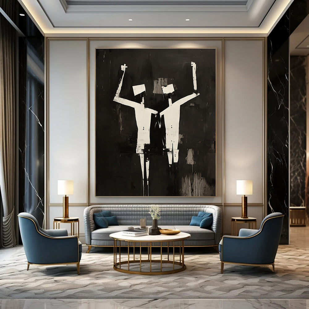 Black and White Figures for Urban Art Space & Modern Gym STSC1145