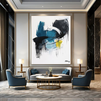 Colorful Abstract Brushstrokes Art for Creative Home Studio & Artistic Café STSC1068