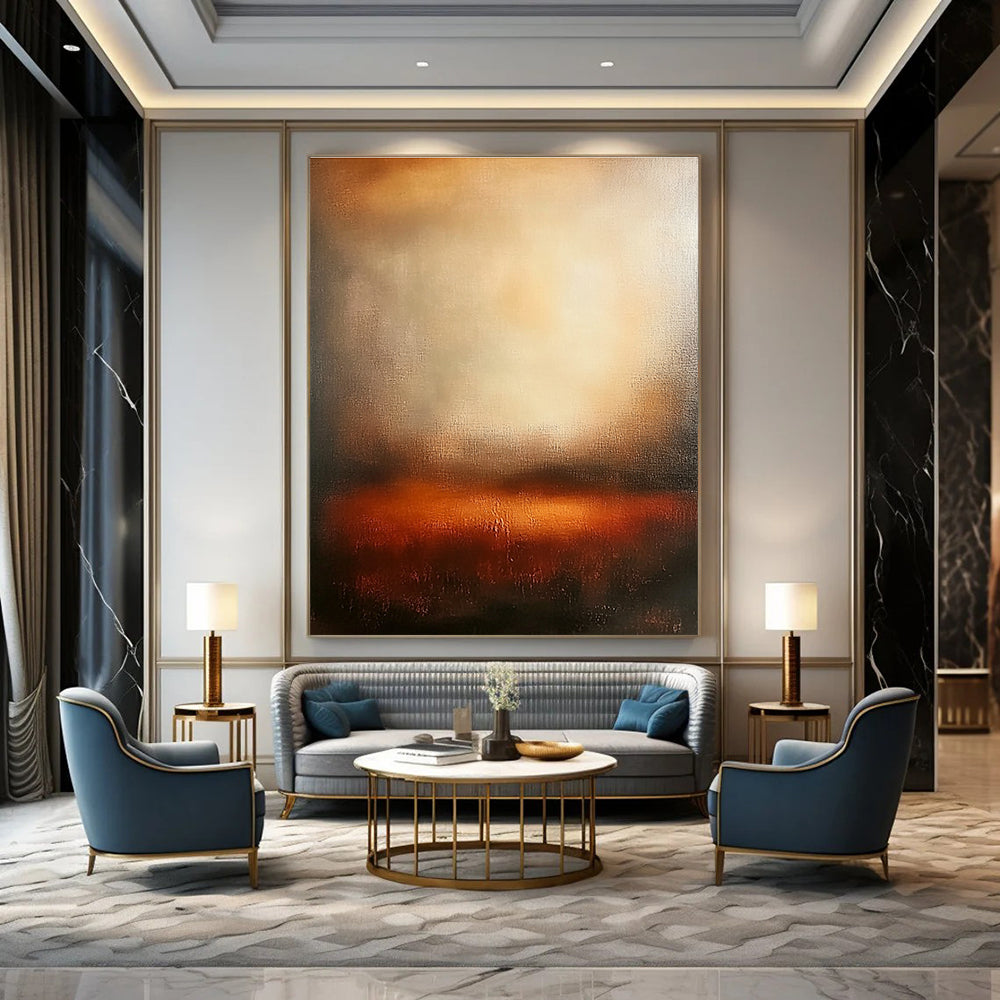 Misty Warm - Toned Abstraction Art for Spa Retreat & Cozy Bedroom STSC111