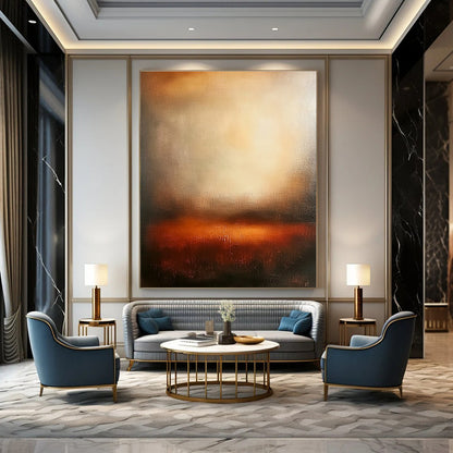 Misty Warm - Toned Abstraction Art for Spa Retreat & Cozy Bedroom STSC111