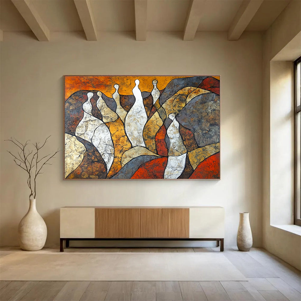 Abstract Human Figures Art for Wellness Center & Contemporary Art Gallery SC521